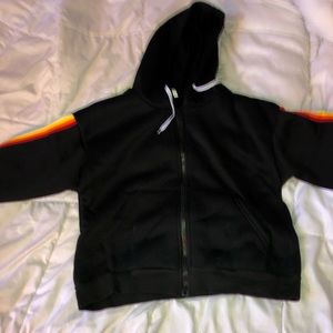 rainbow zip up hoodie